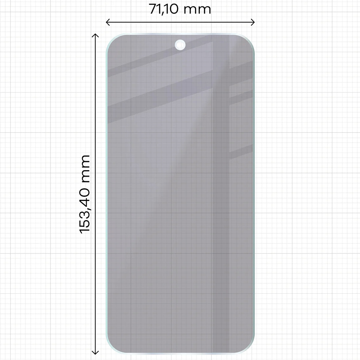Hybridglas mit Privatschutzfilter für Xiaomi 17T, Bizon Hybrid Shadow, Matt