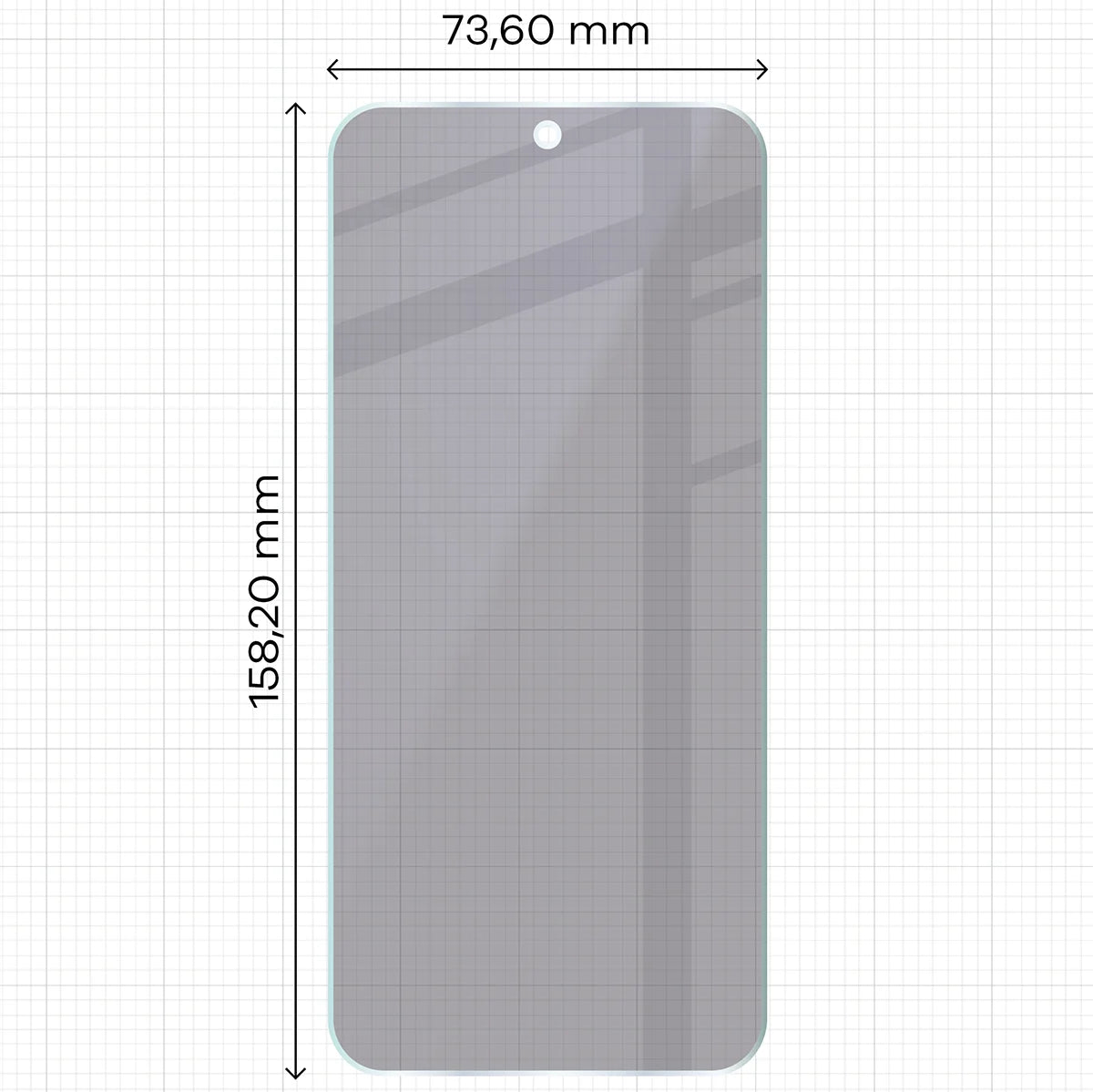 Hybridglas mit Privatschutzfilter für Xiaomi 17T Pro, Bizon Hybrid Shadow, Matt