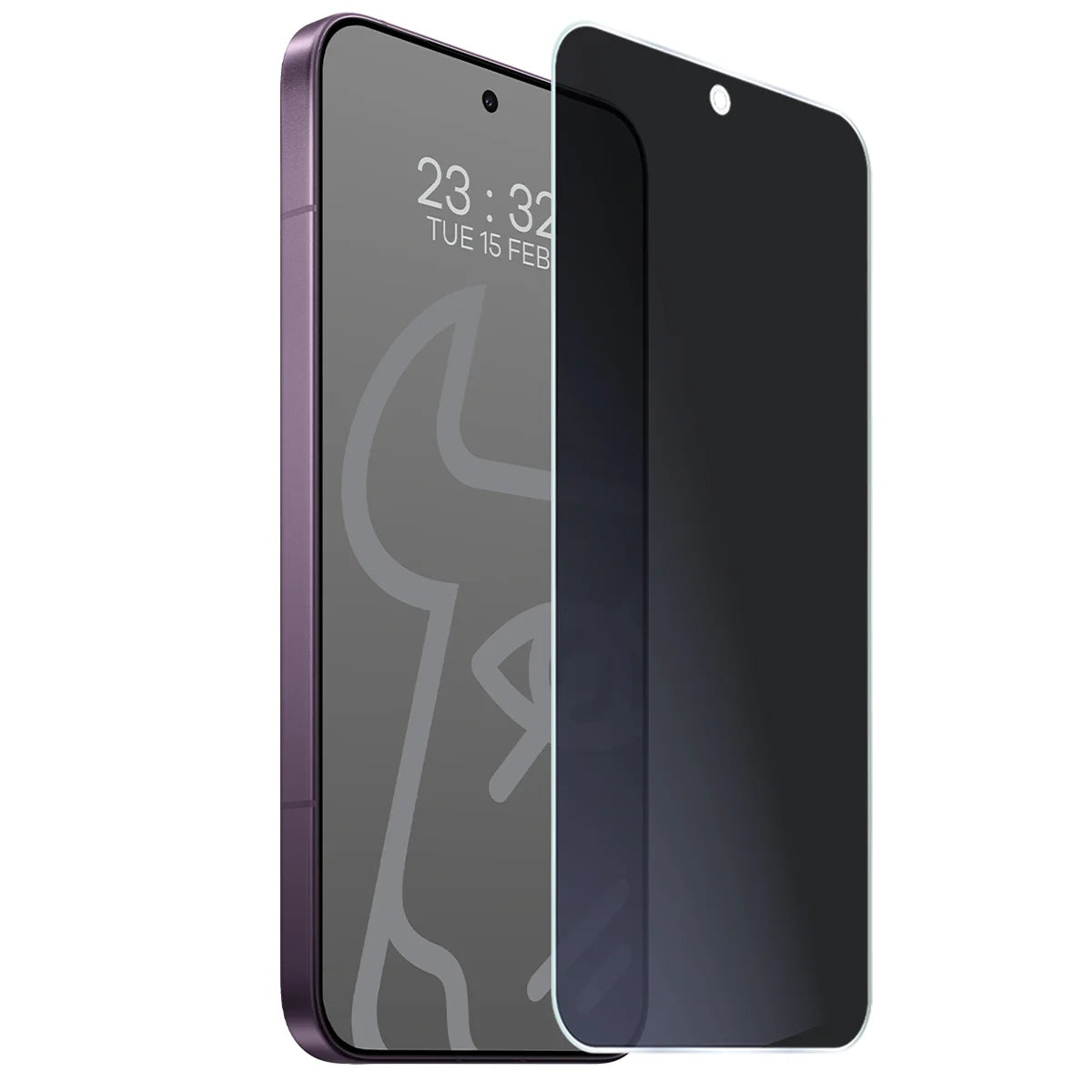 Hybridglas mit Privatschutzfilter für Xiaomi 17T Pro, Bizon Hybrid Shadow, Matt