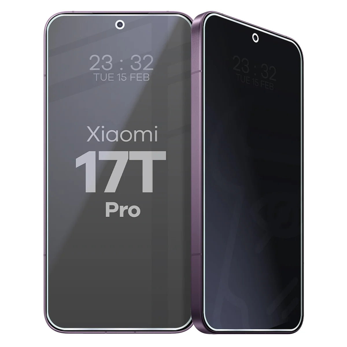 Hybridglas mit Privatschutzfilter für Xiaomi 17T Pro, Bizon Hybrid Shadow, Matt