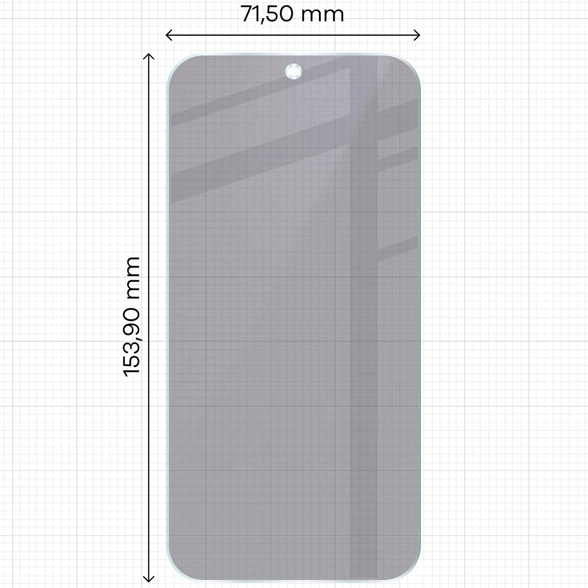 Hybridglas mit Privatschutzfilter für Xiaomi POCO X8 Pro, Bizon Hybrid Shadow, Matt
