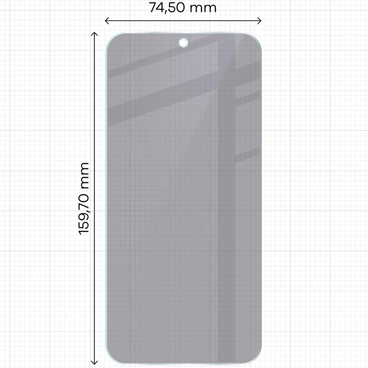 Hybridglas mit Privatschutzfilter für Xiaomi POCO X8 Pro Max, Bizon Hybrid Shadow, Matt