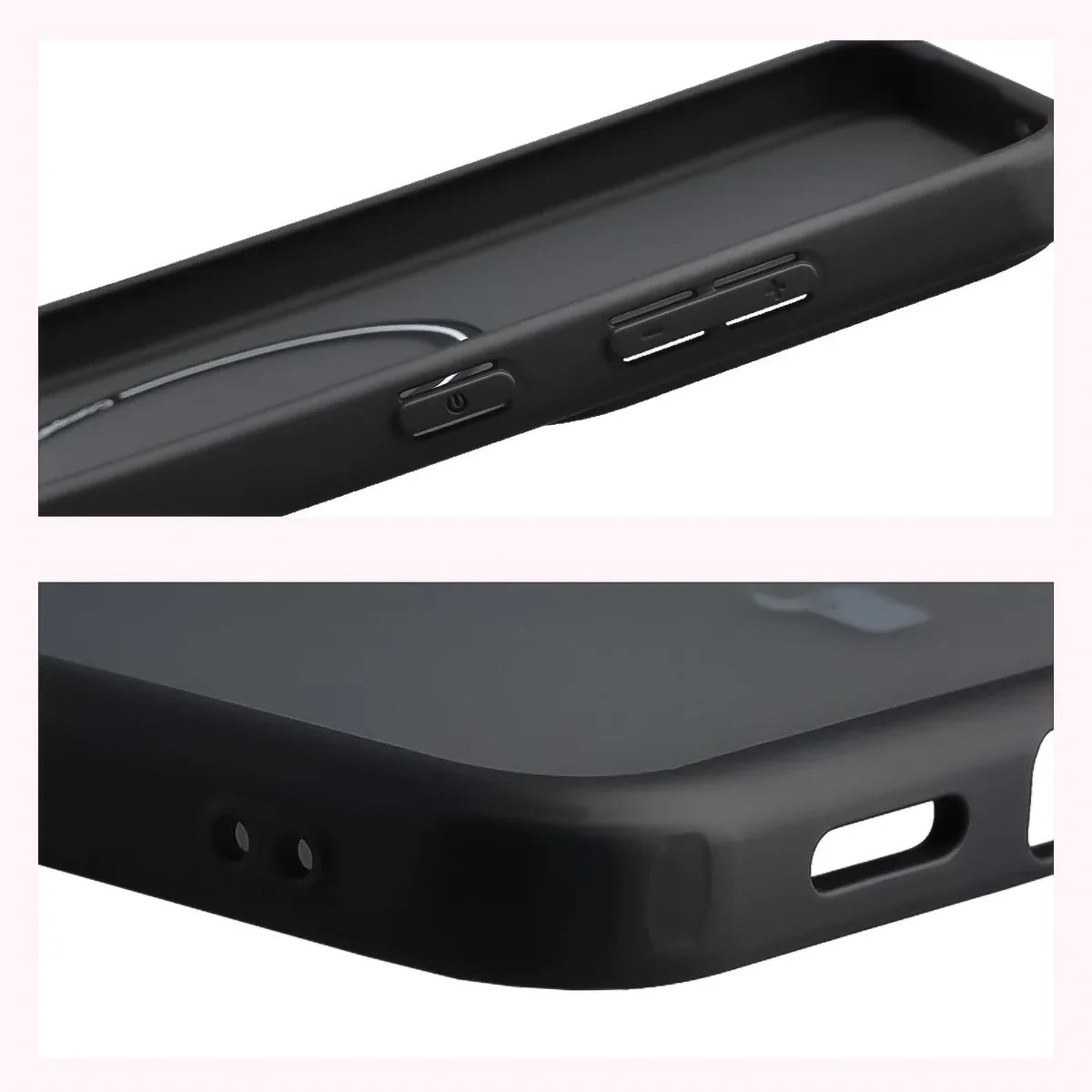 Schutzhülle mit Magnetring + gehärtetem Glas für Galaxy S26 FE / S25 FE, Bizon MatteO Pack, Getönt-Schwarz (6/9)