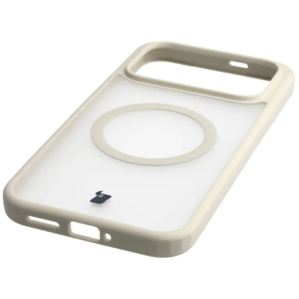 Handyhülle mit Magnetring + gehärtetem Glas für Xiaomi POCO F9 Ultra, Bizon MatteO Pack, Getönt-Beige (7/9)