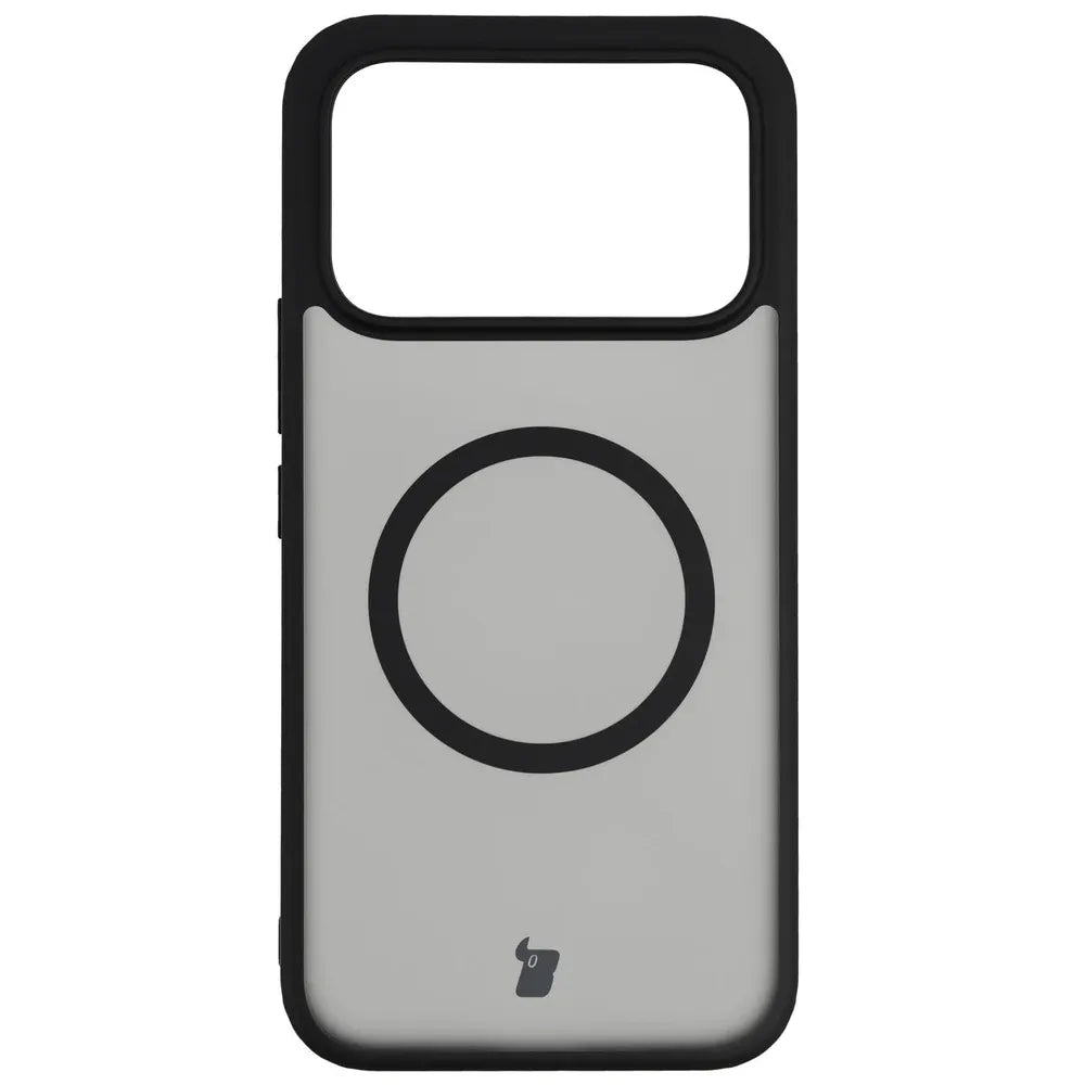 Handyhülle mit Magnetring + gehärtetem Glas für Xiaomi POCO F9 Ultra, Bizon MatteO Pack, Getönt-Schwarz (2/9)