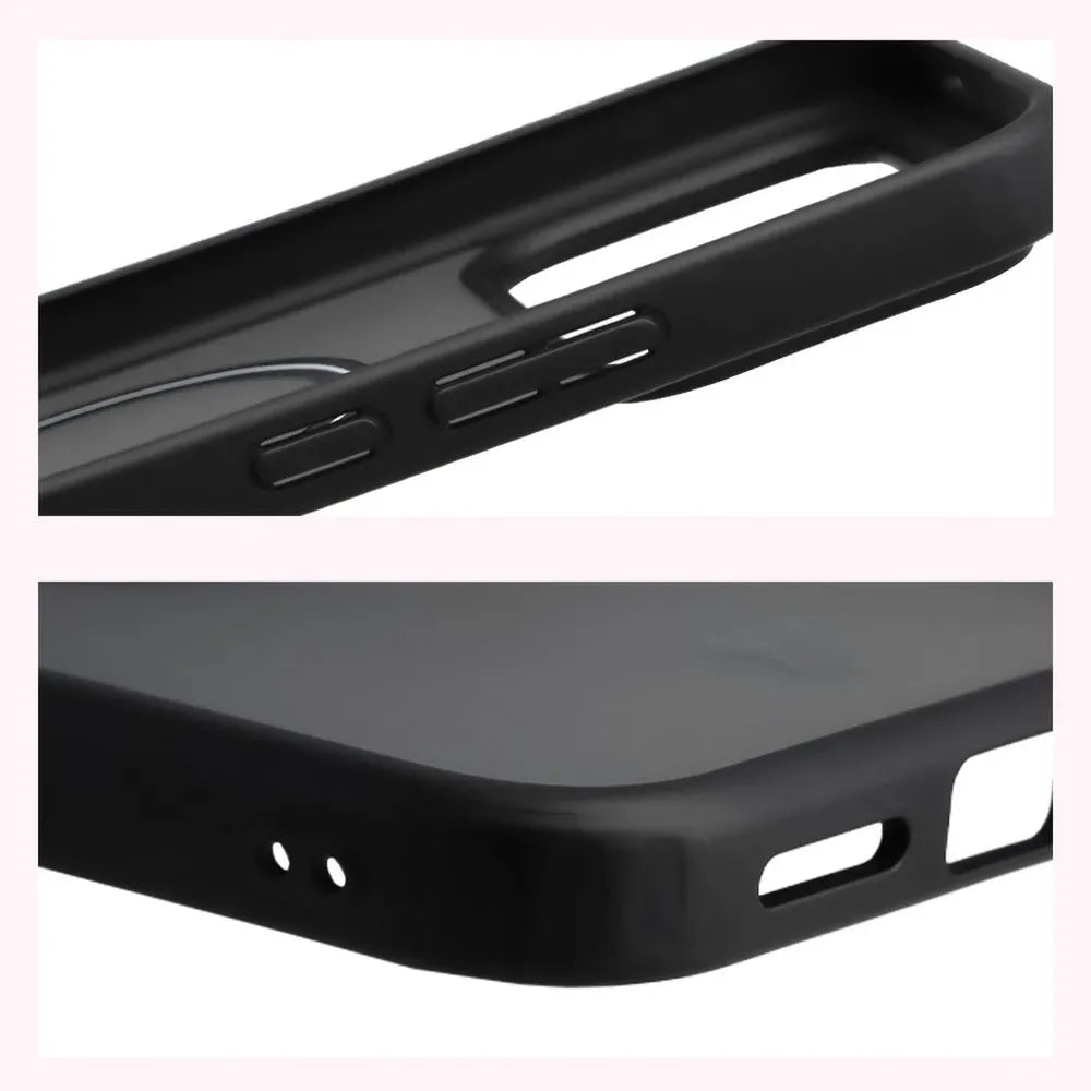 Handyhülle mit Magnetring + gehärtetem Glas für Xiaomi POCO F9 Ultra, Bizon MatteO Pack, Getönt-Schwarz (6/9)