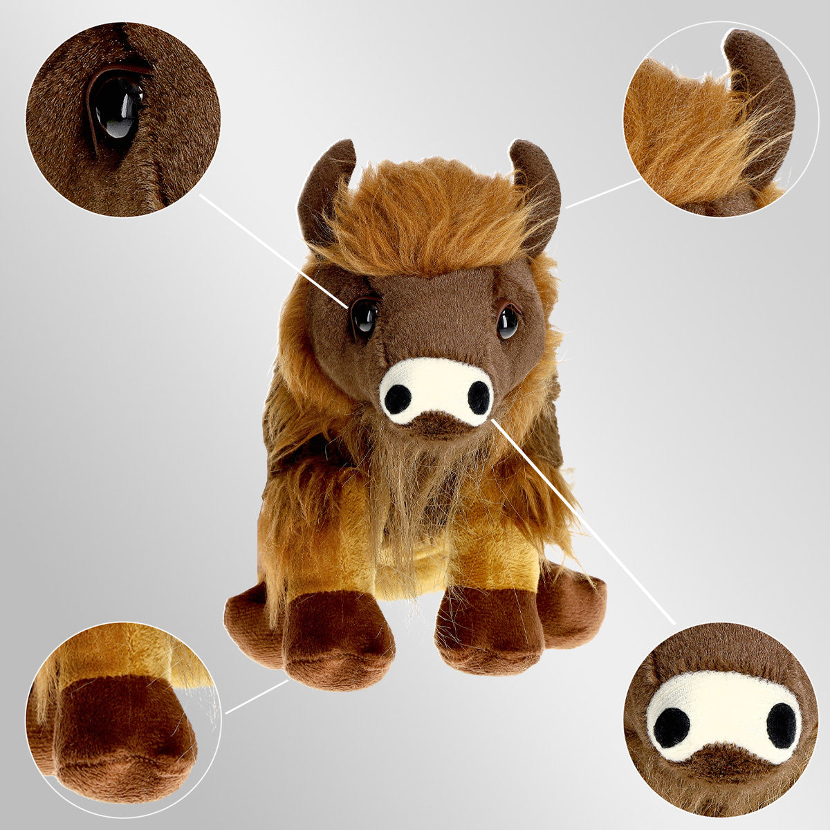 Plüschmaskottchen Bizon, Braun