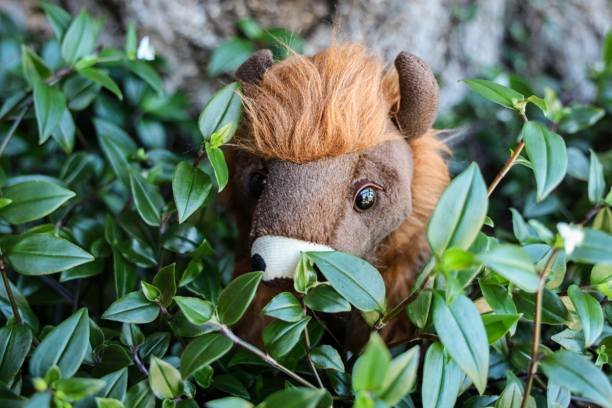Plüschmaskottchen Bizon, Braun