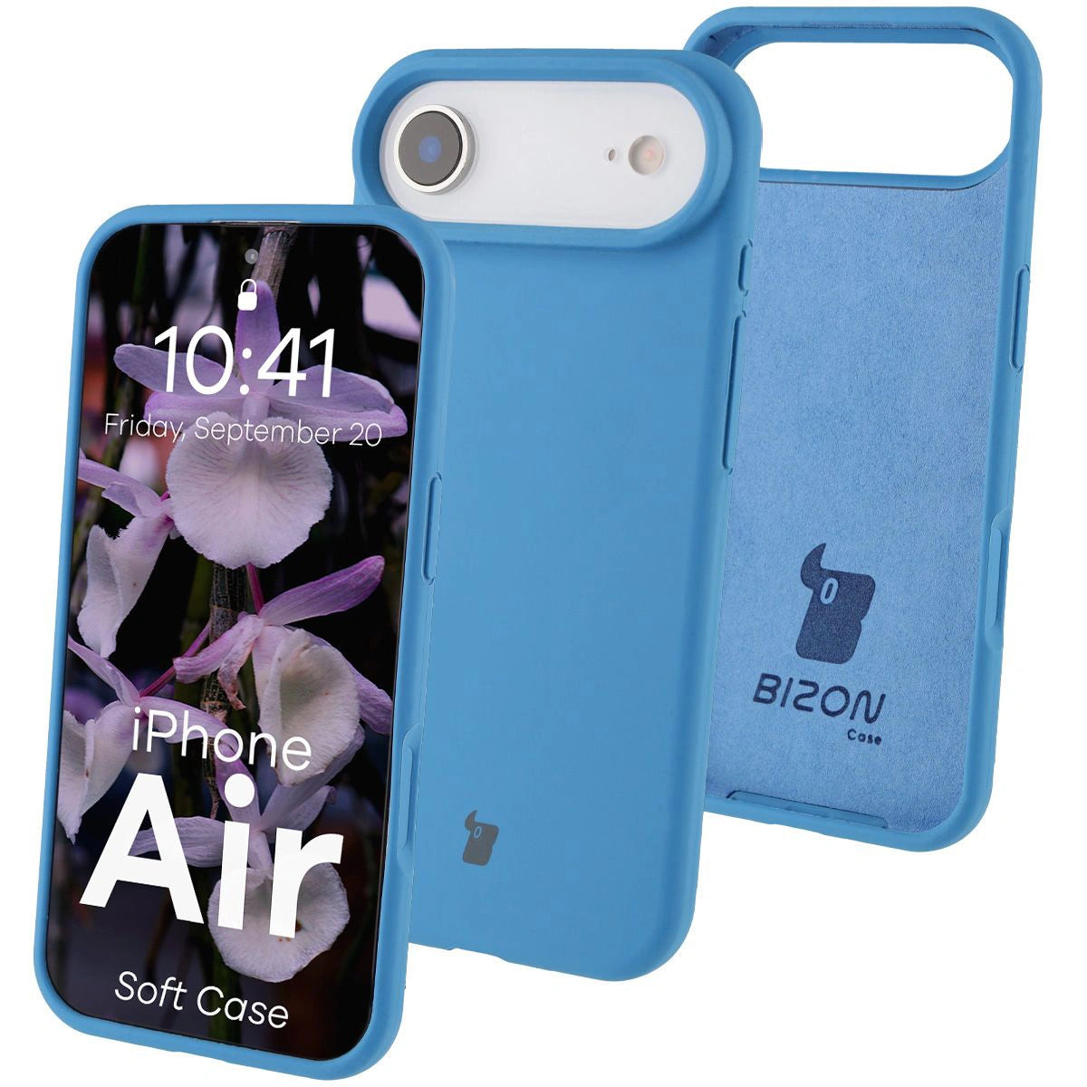 Silikon Handyhülle für iPhone Air, Bizon Soft Case, Blau