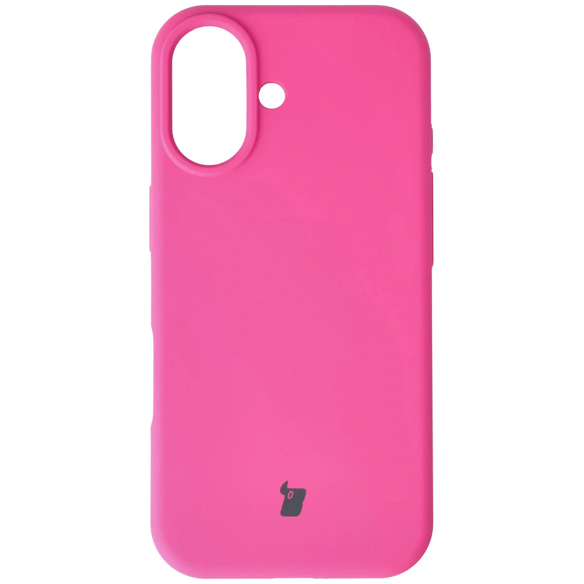 Silikon Handyhülle für iPhone 17, Bizon Soft Case, Dunkelpink