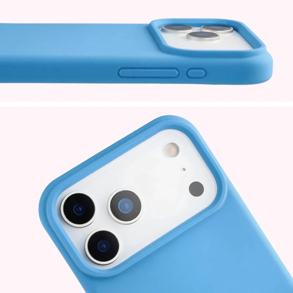 Silikon Handyhülle für iPhone 18 Pro Max / 17 Pro Max, Bizon Soft Case, Blau