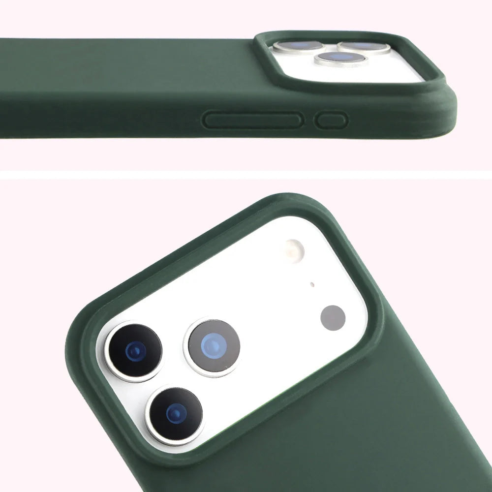 Silikon Handyhülle für iPhone 18 Pro Max / 17 Pro Max, Bizon Soft Case, Dunkelgrün