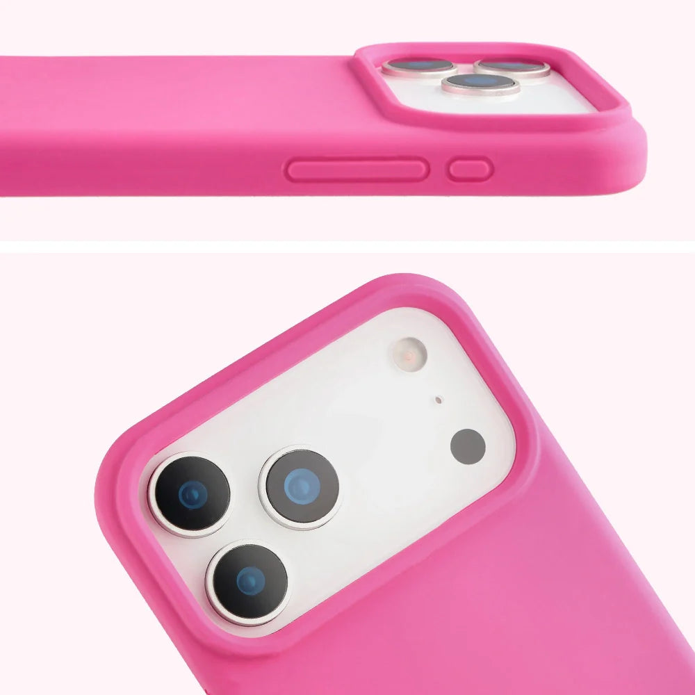 Silikon Handyhülle für iPhone 18 Pro Max / 17 Pro Max, Bizon Soft Case, Dunkelpink
