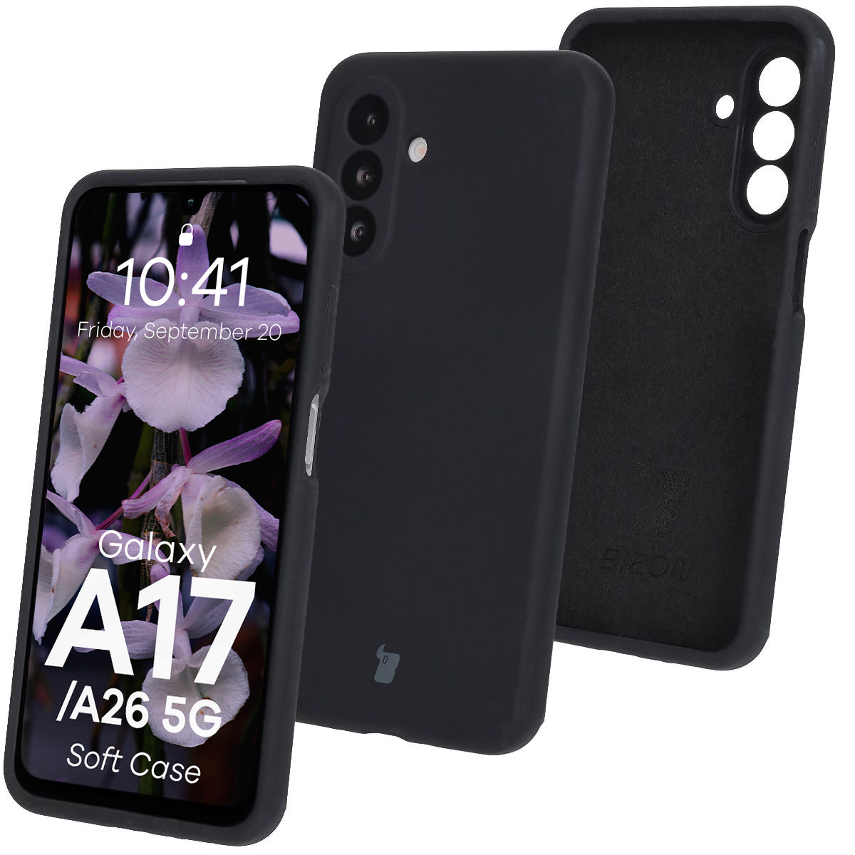 Silikon Handyhülle für Galaxy A17 5G / A26 5G, Bizon Soft Case, Schwarz