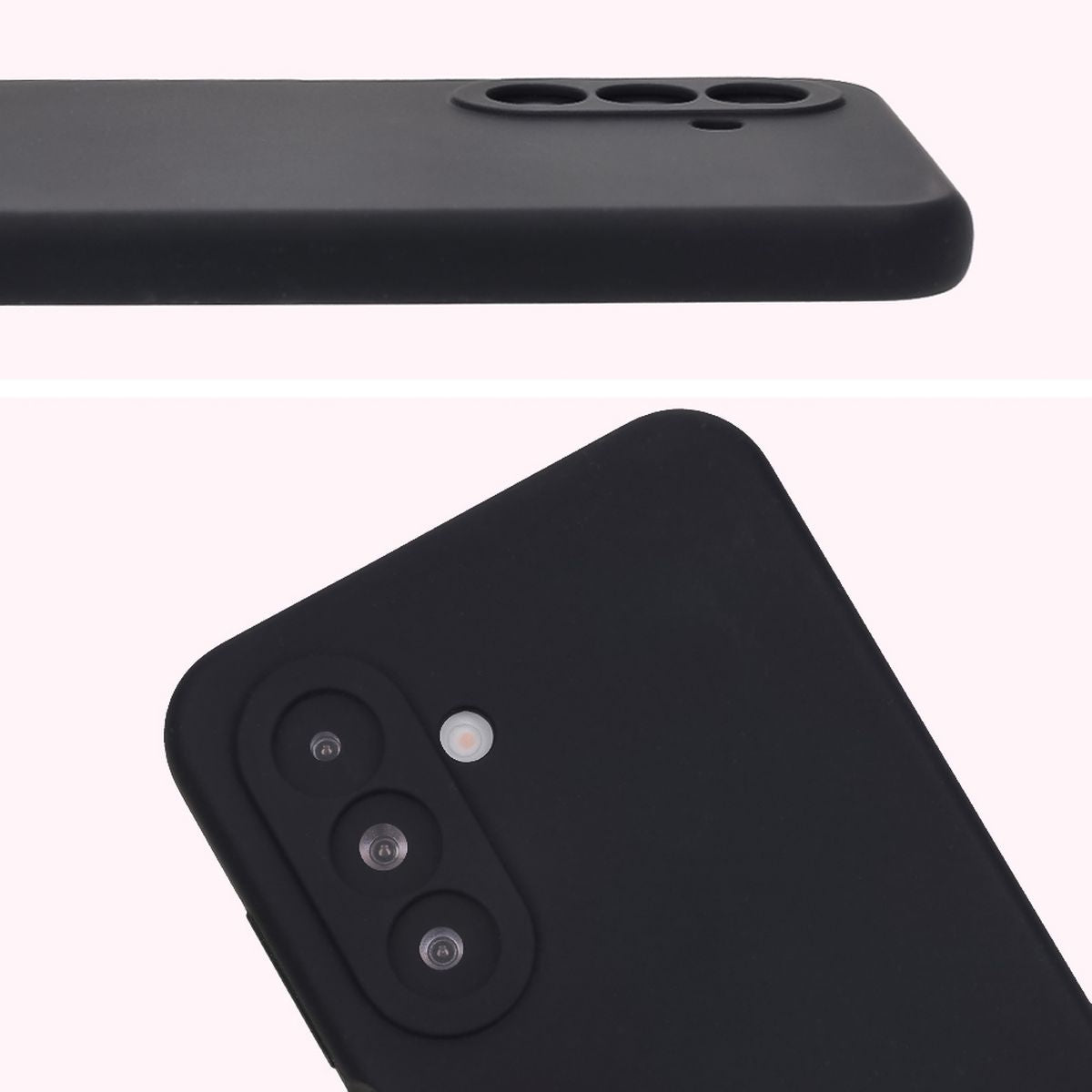Silikon Handyhülle für Galaxy A17 5G / A18 4G/5G / A26 5G, Bizon Soft Case, Schwarz