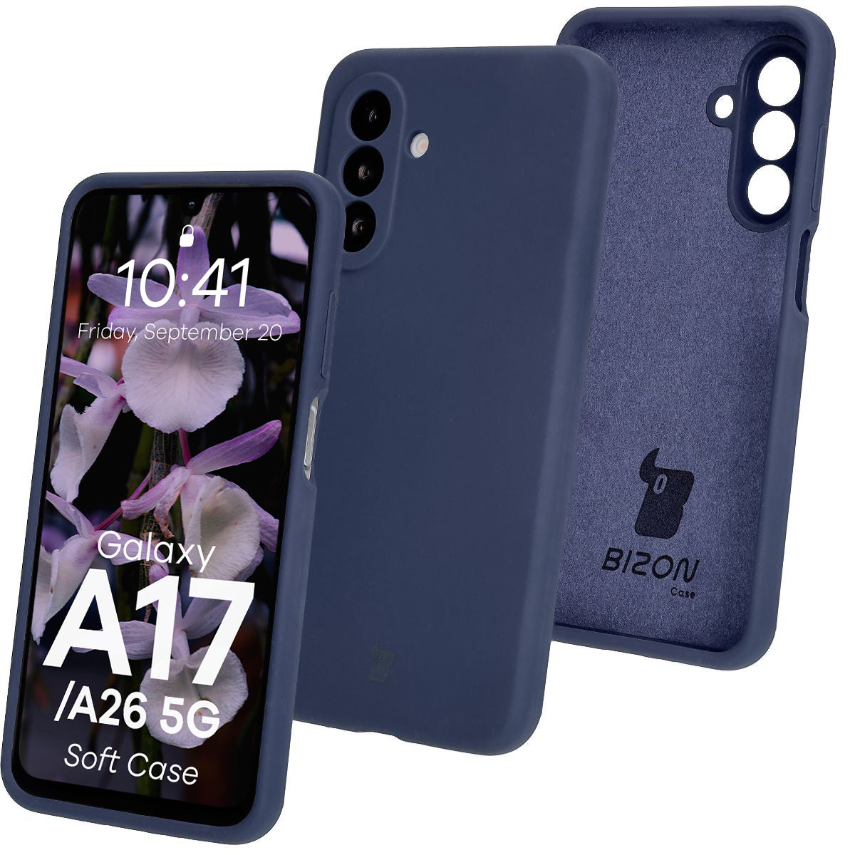 Silikon Handyhülle für Galaxy A17 5G / A26 5G, Bizon Soft Case, Dunkelblau