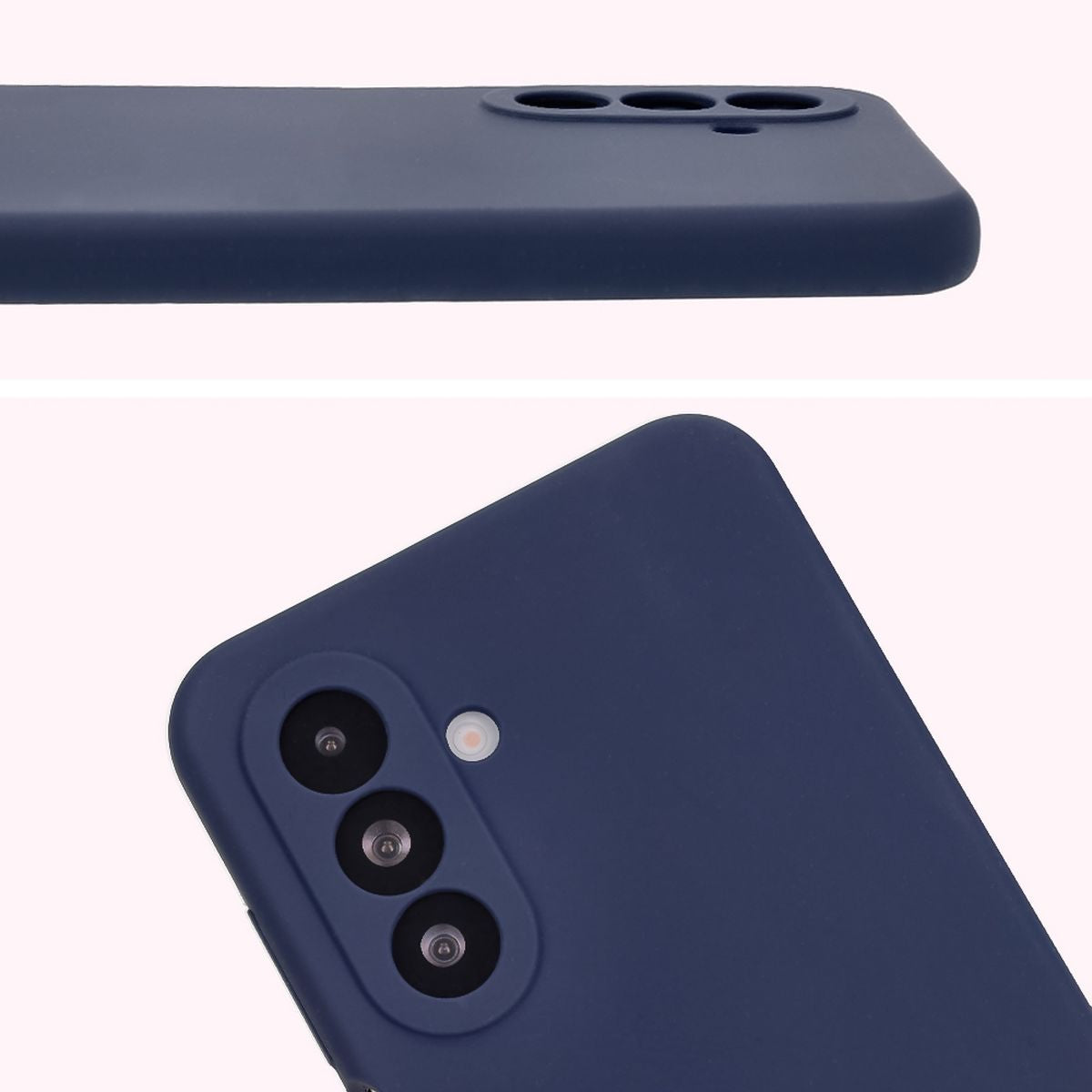 Silikon Handyhülle für Galaxy A17 5G / A18 4G/5G / A26 5G, Bizon Soft Case, Dunkelblau