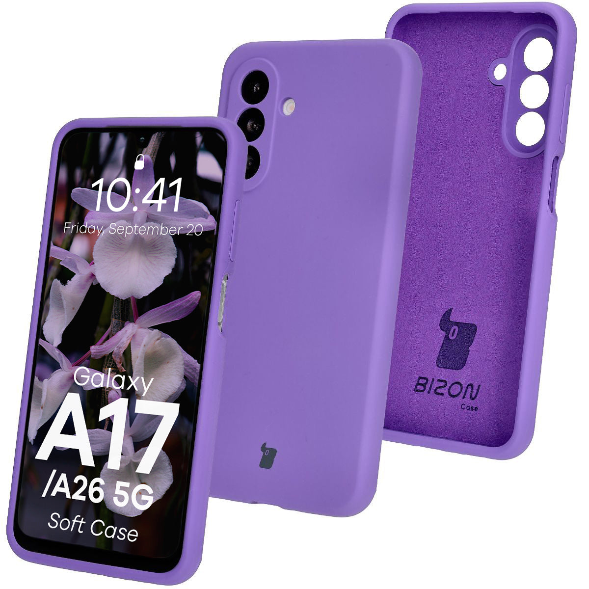 Silikon Handyhülle für Galaxy A17 5G / A26 5G, Bizon Soft Case, Violett