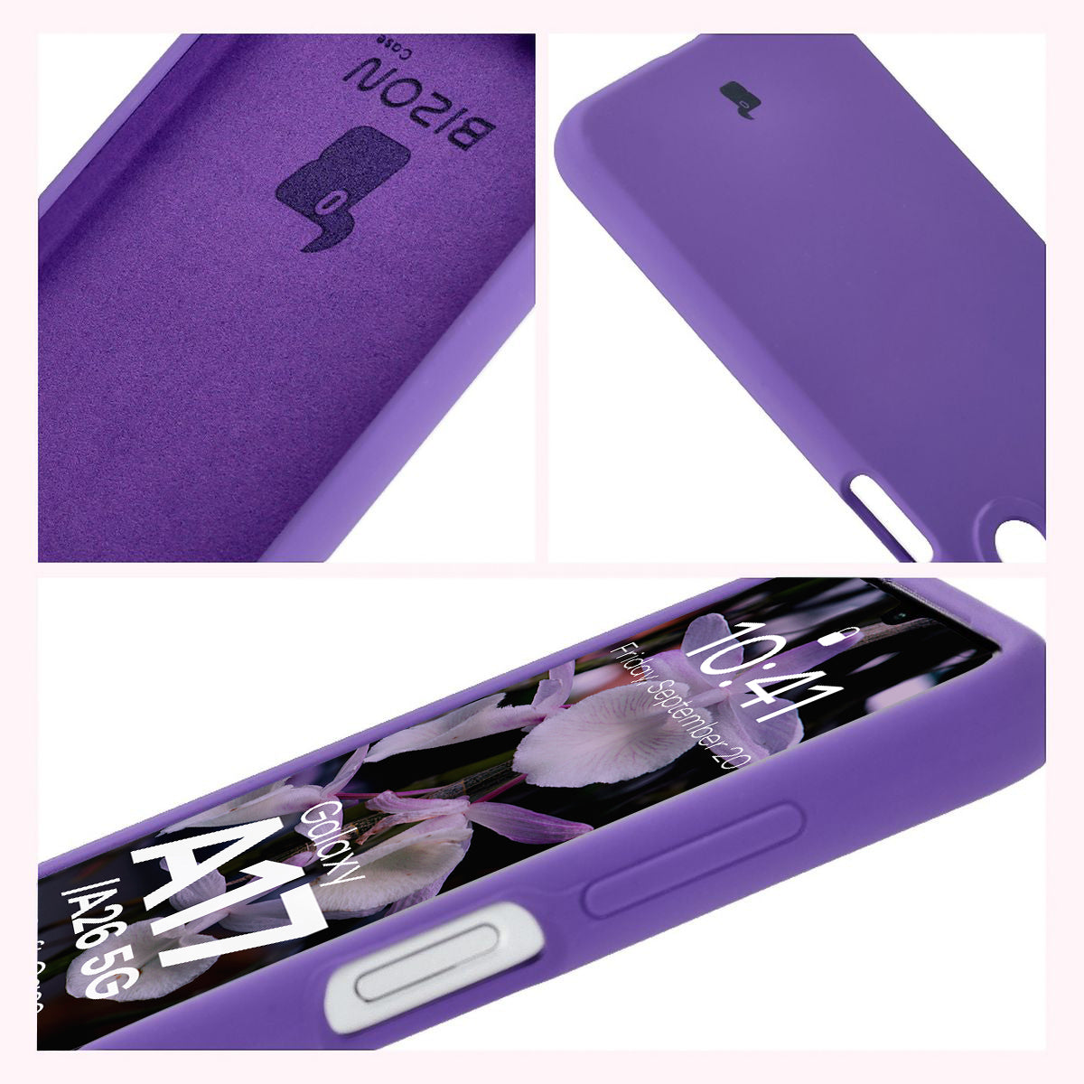 Silikon Handyhülle für Galaxy A17 5G / A18 4G/5G / A26 5G, Bizon Soft Case, Violett