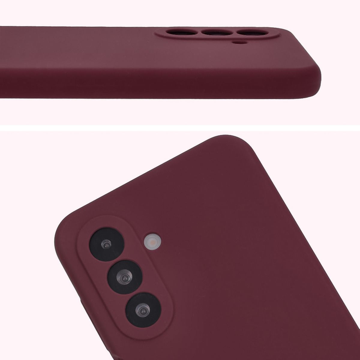 Silikon Handyhülle für Galaxy A17 5G / A18 4G/5G / A26 5G, Bizon Soft Case, Pflaumenfarbe