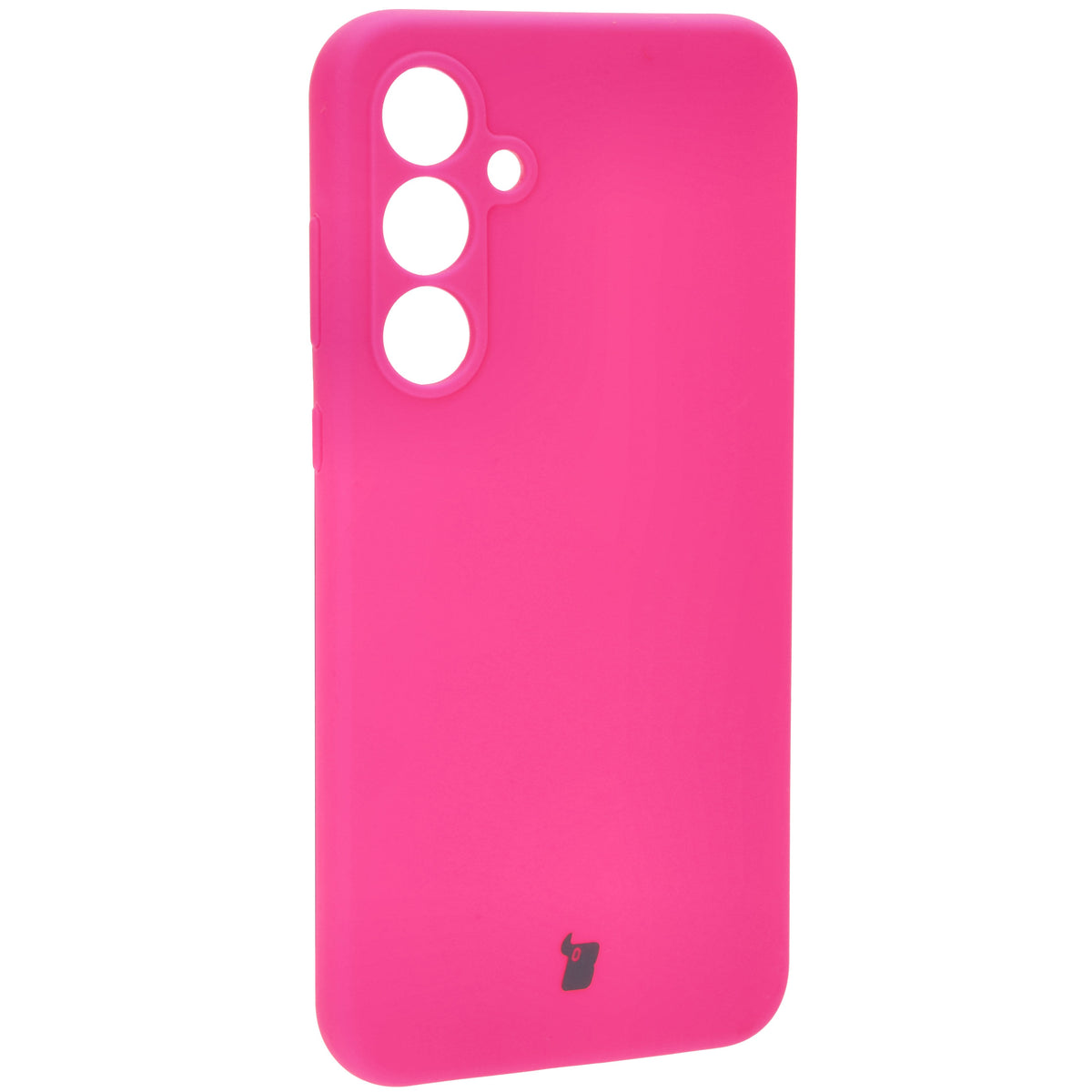 Silikon Handyhülle für Galaxy A55 5G, Bizon Soft Case, Neon-Pink