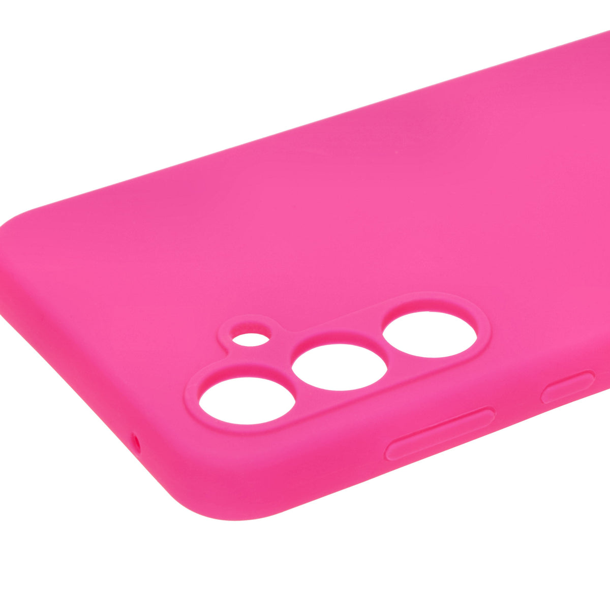 Silikon Handyhülle für Galaxy A55 5G, Bizon Soft Case, Neon-Pink