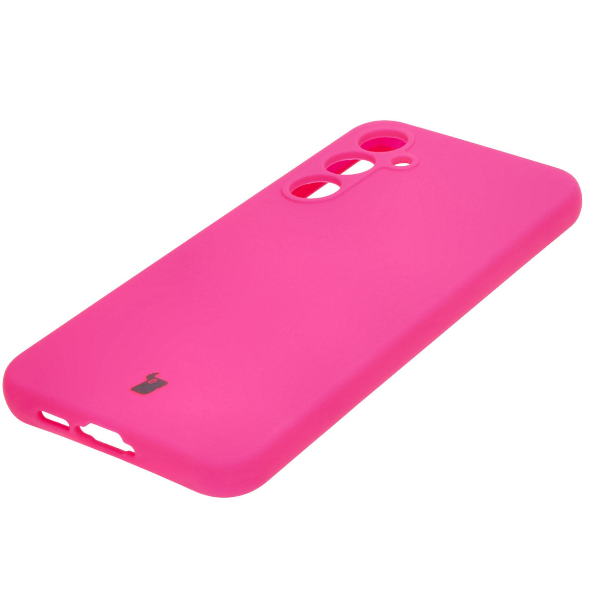 Silikon Handyhülle für Galaxy A55 5G, Bizon Soft Case, Neon-Pink
