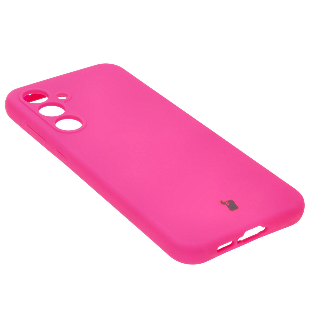Silikon Handyhülle für Galaxy A55 5G, Bizon Soft Case, Neon-Pink