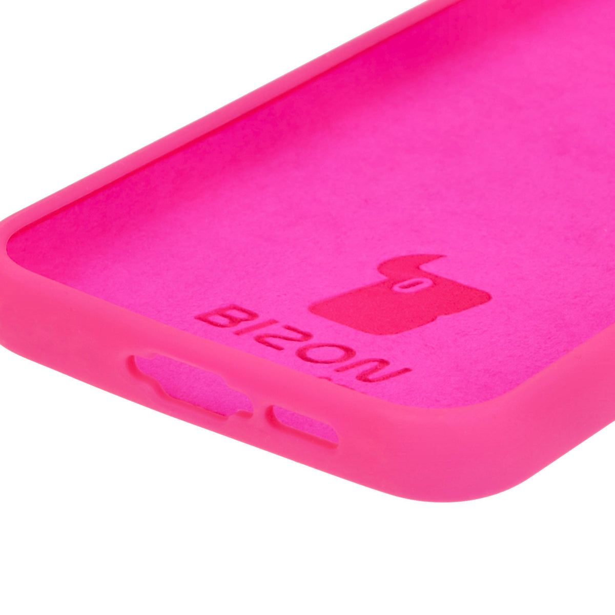 Silikon Handyhülle für Galaxy A55 5G, Bizon Soft Case, Neon-Pink