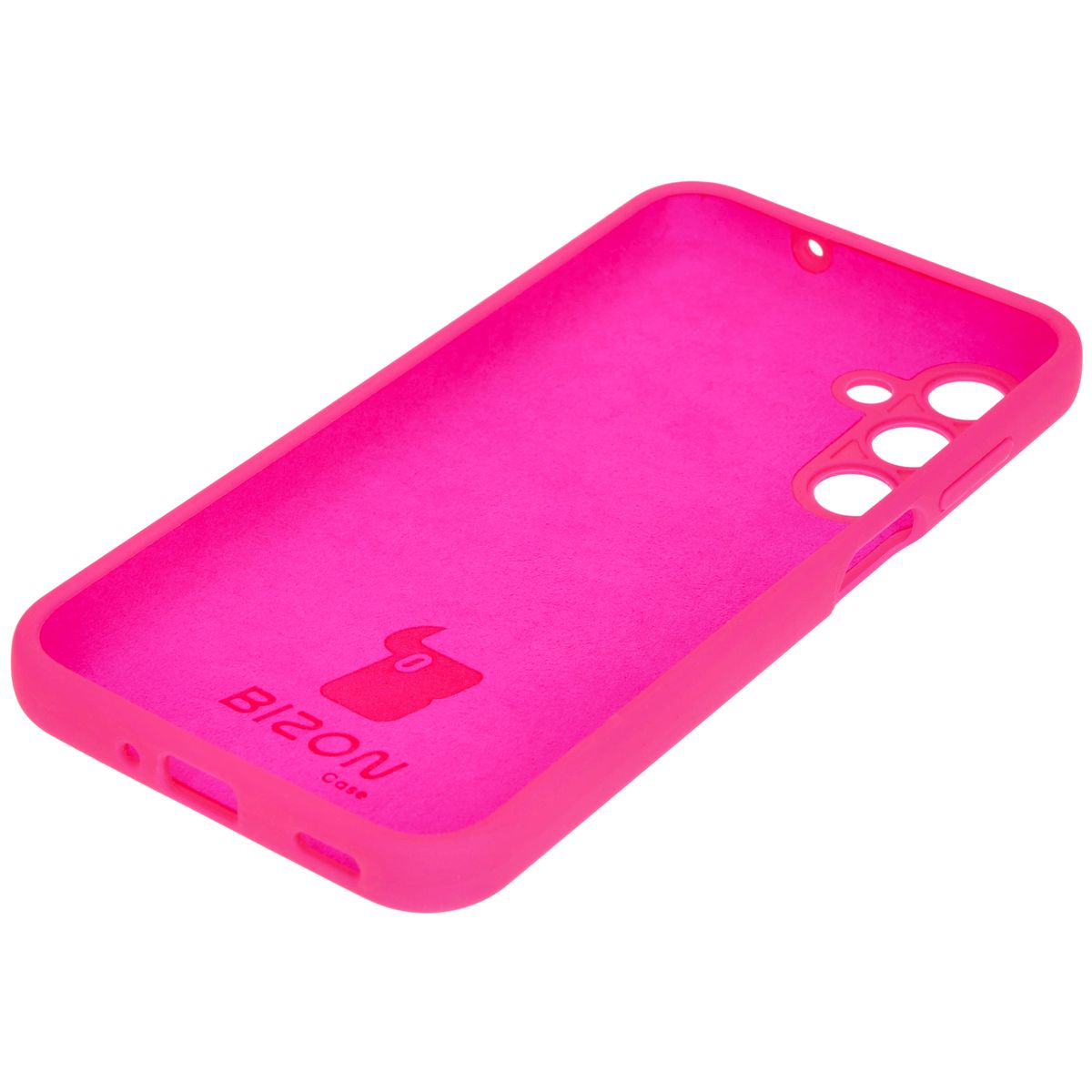 Silikon Handyhülle für Galaxy M35 5G, Bizon Soft Case, Neon-Pink