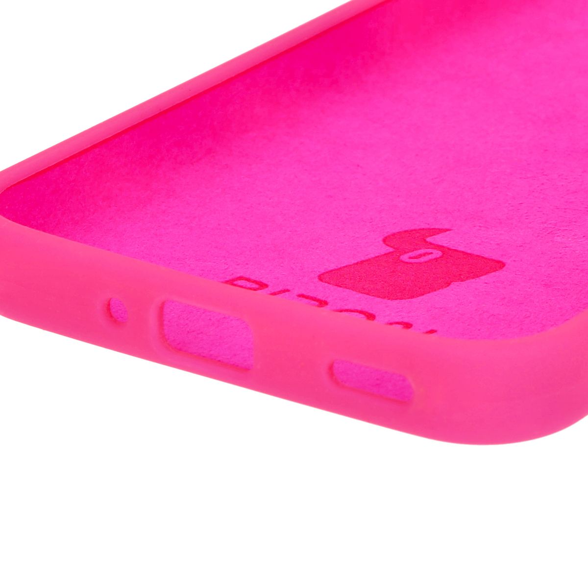 Silikon Handyhülle für Galaxy M35 5G, Bizon Soft Case, Neon-Pink