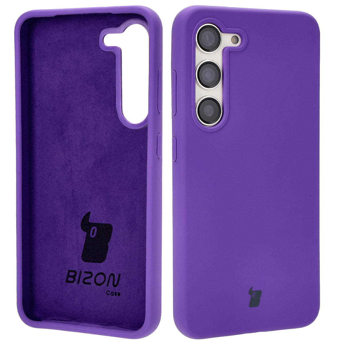 Silikon Handyhülle für Galaxy S23, Bizon Soft Case, Violett
