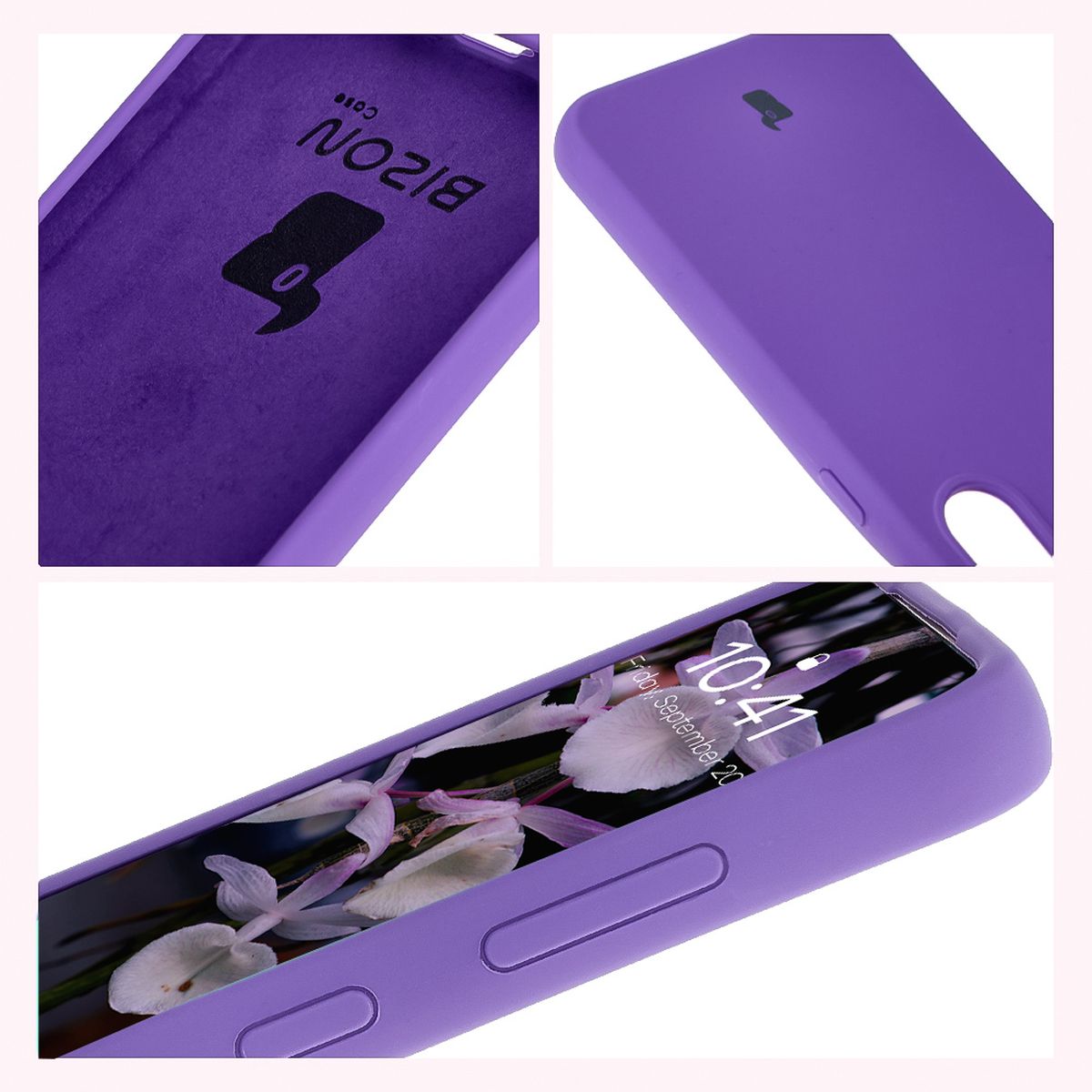 Silikon Handyhülle für Galaxy S23, Bizon Soft Case, Violett