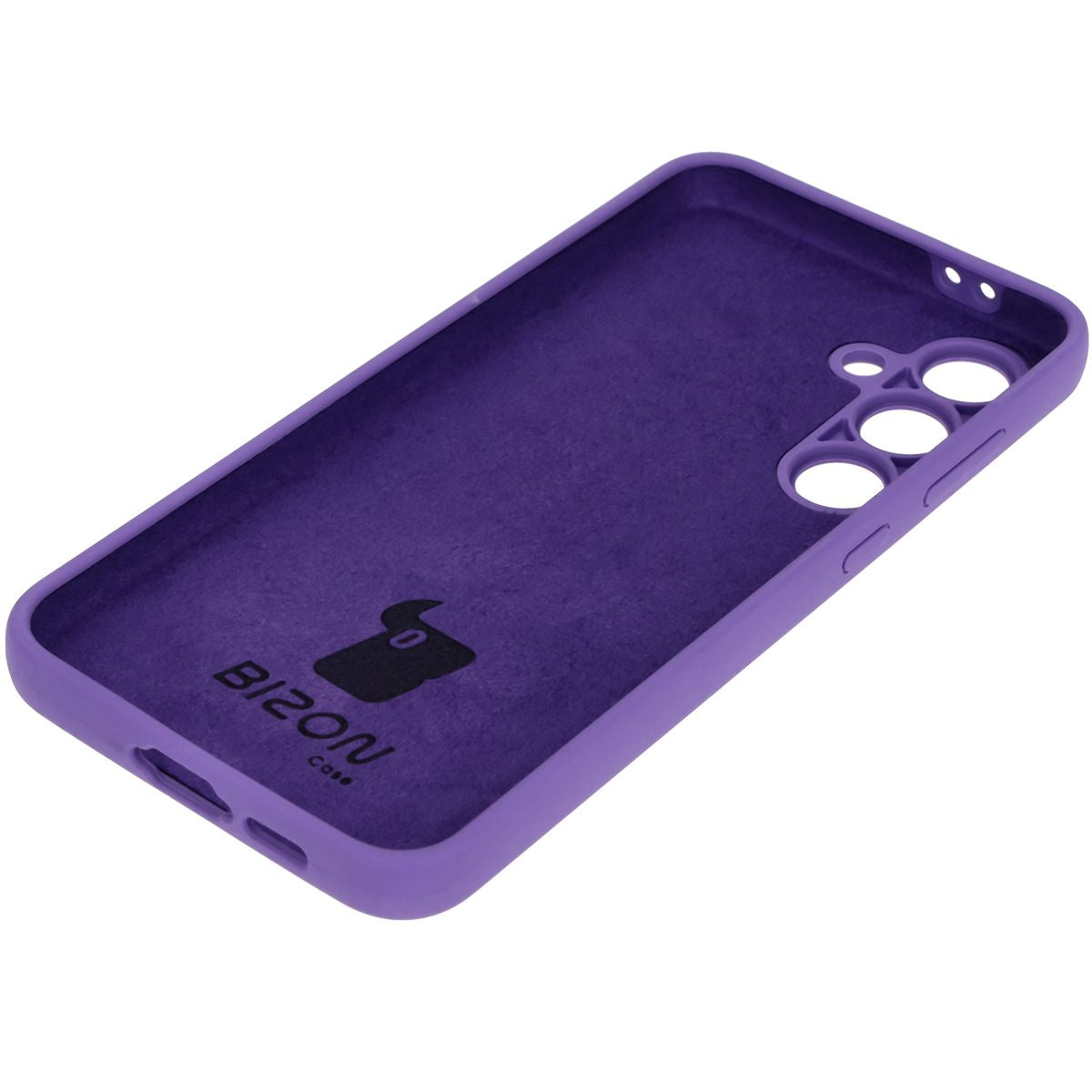 Silikon Handyhülle für Galaxy S24 FE, Bizon Soft Case, Violett