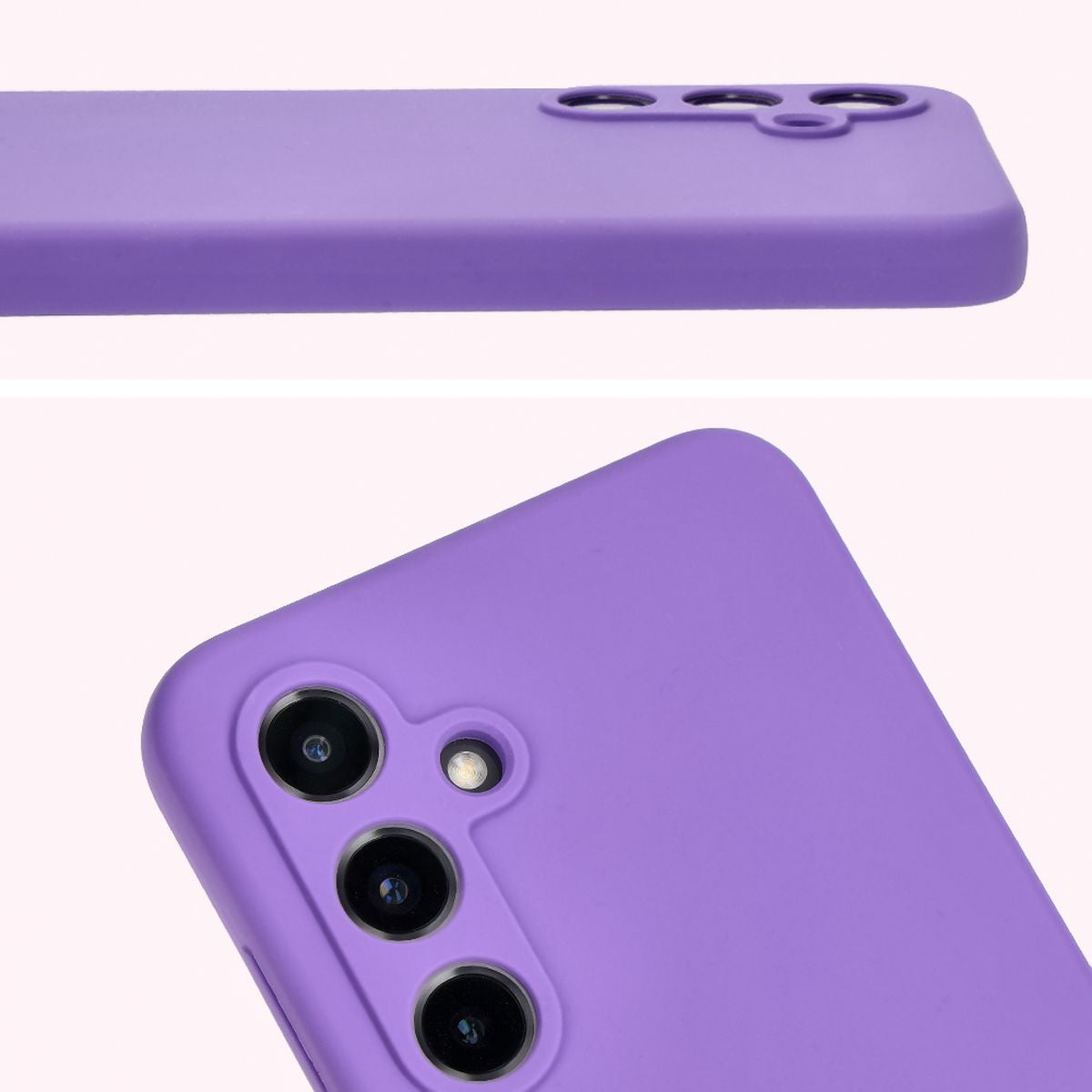 Silikon Handyhülle für Galaxy S24 FE, Bizon Soft Case, Violett
