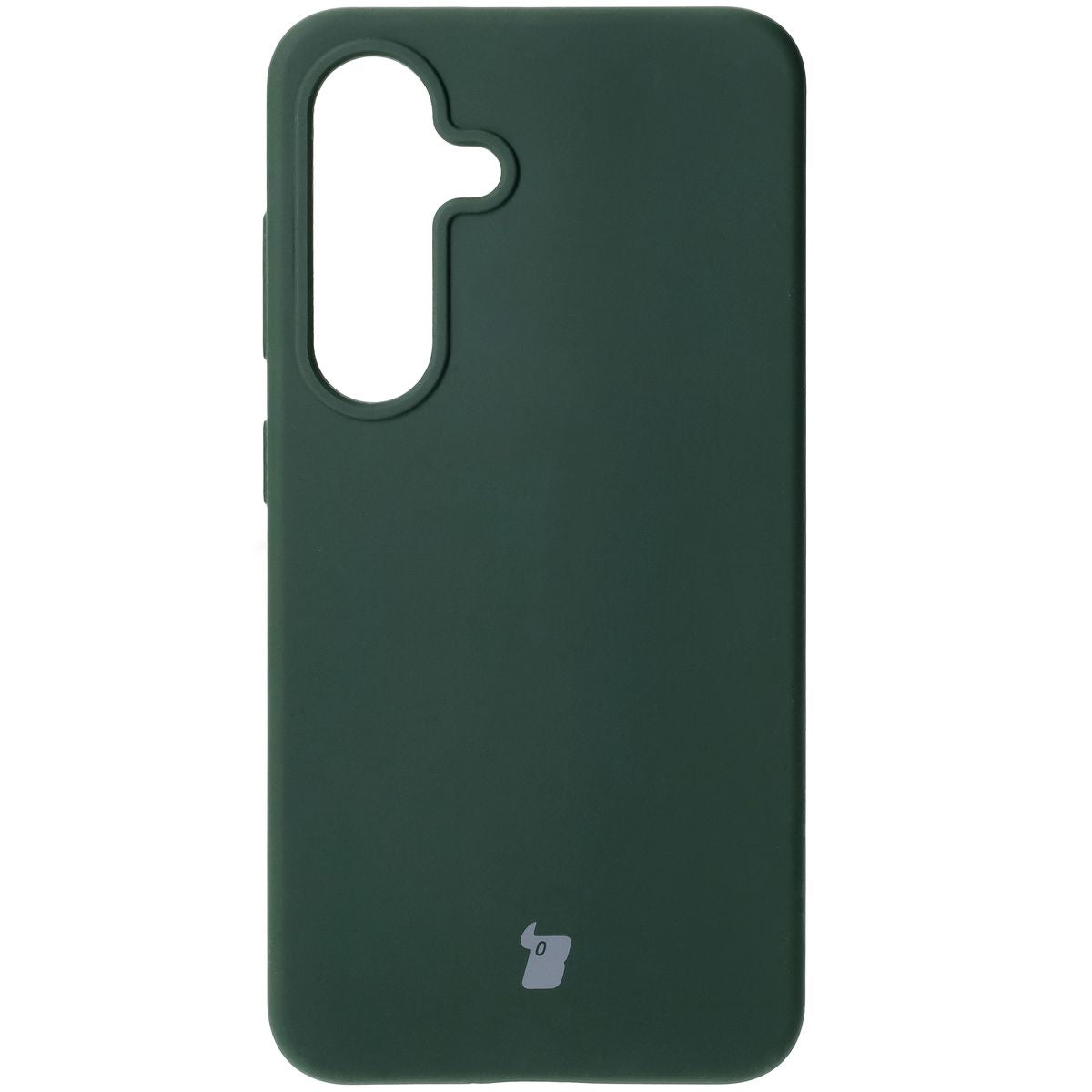 Silikon Handyhülle für Galaxy S25, Bizon Soft Case, Dunkelgrün