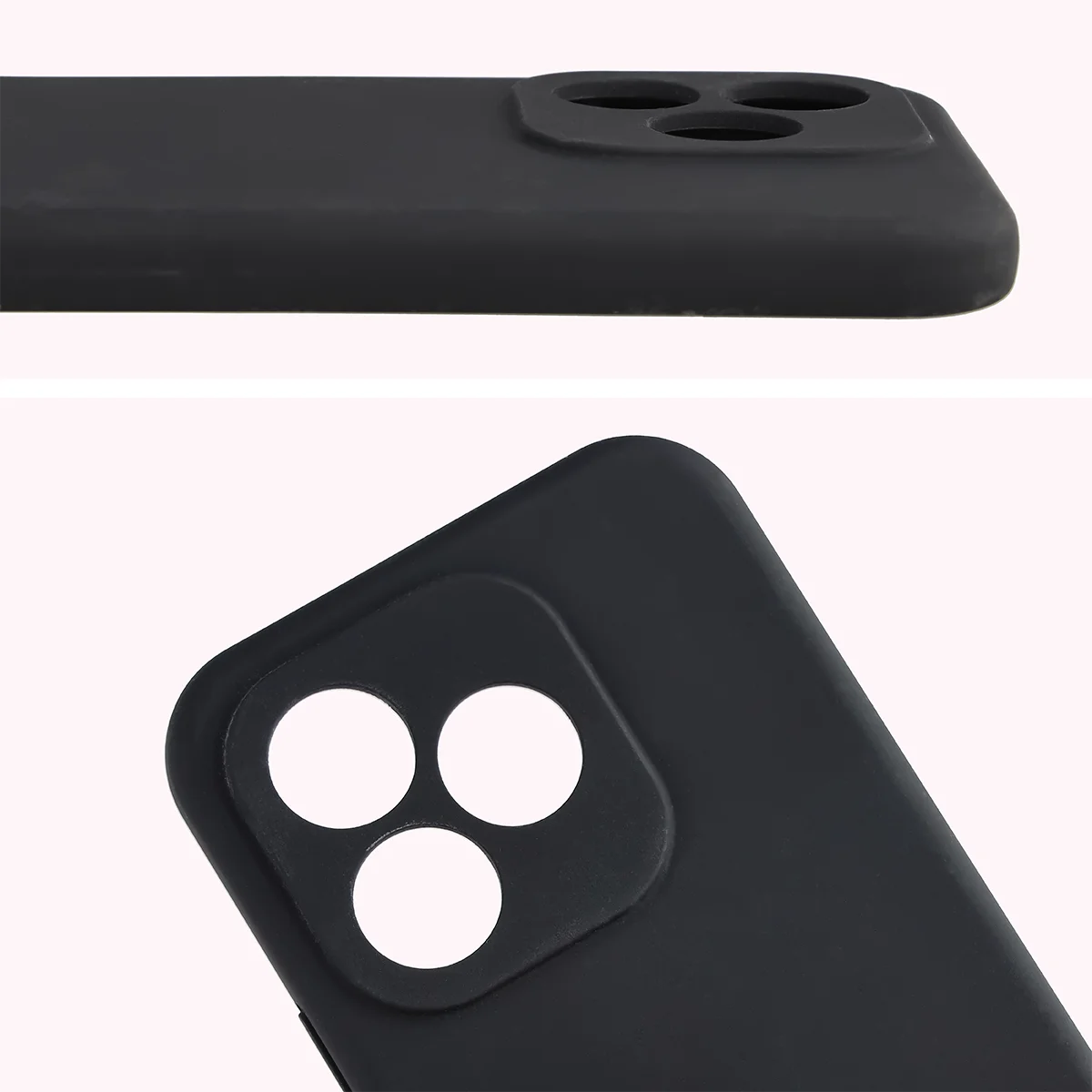 Silikon Handyhülle für Honor 600 Lite 5G, Bizon Soft Case, Schwarz