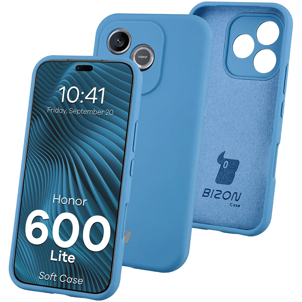 Silikon Handyhülle für Honor 600 Lite 5G, Bizon Soft Case, Blau