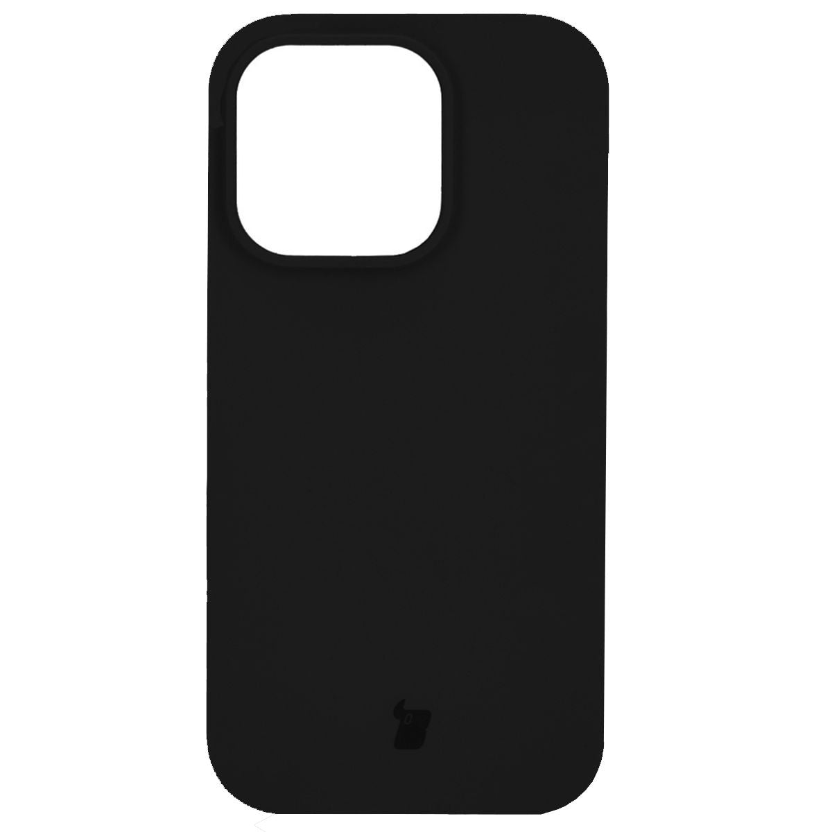 Silikon Schutzhülle für iPhone 15 Pro, Bizon Soft Case, Schwarz