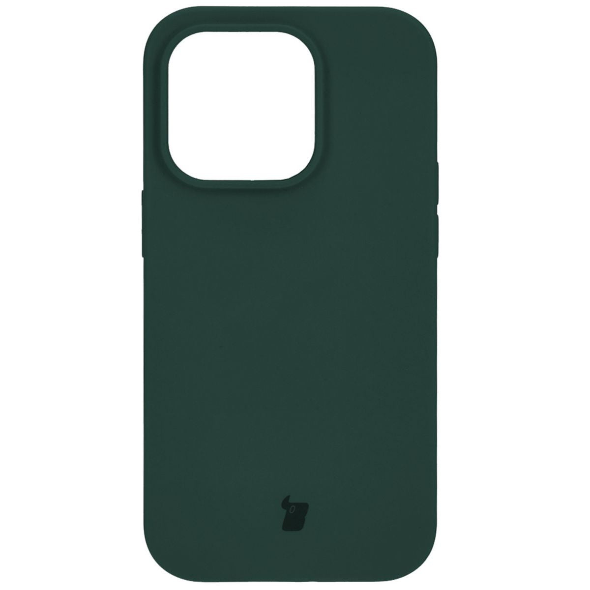 Silikon Schutzhülle für iPhone 15 Pro, Bizon Soft Case, Dunkelgrün