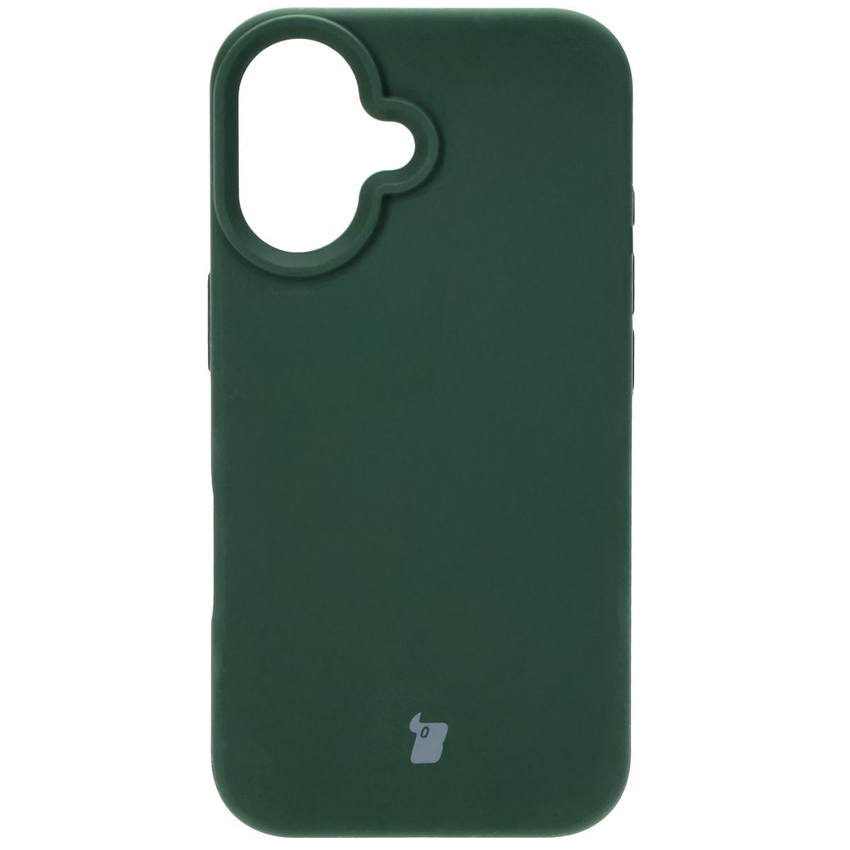 Silikon Handyhülle für iPhone 16, Bizon Soft Case, Dunkelgrün