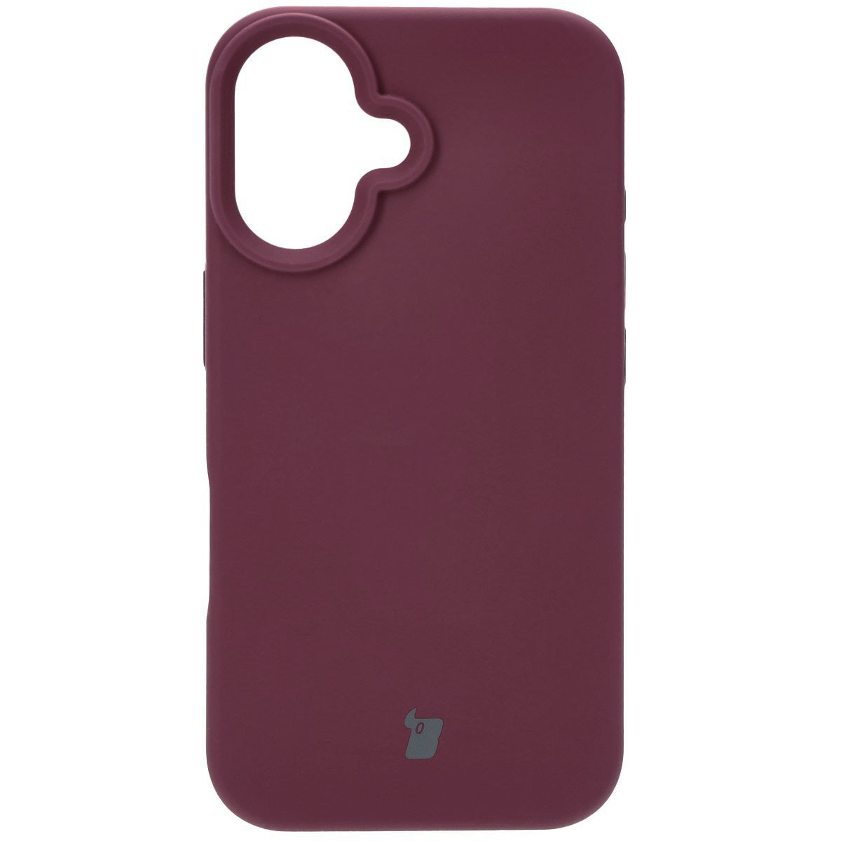 Silikon Handyhülle für iPhone 16, Bizon Soft Case, Pflaumenfarbe