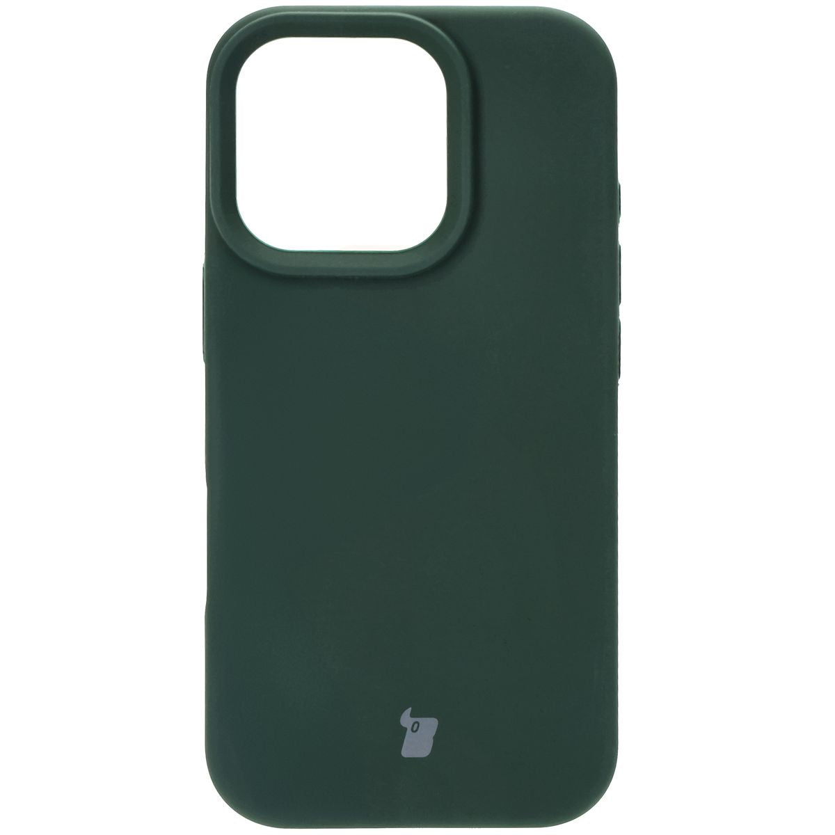 Silikon Handyhülle für iPhone 16 Pro, Bizon Soft Case, Dunkelgrün