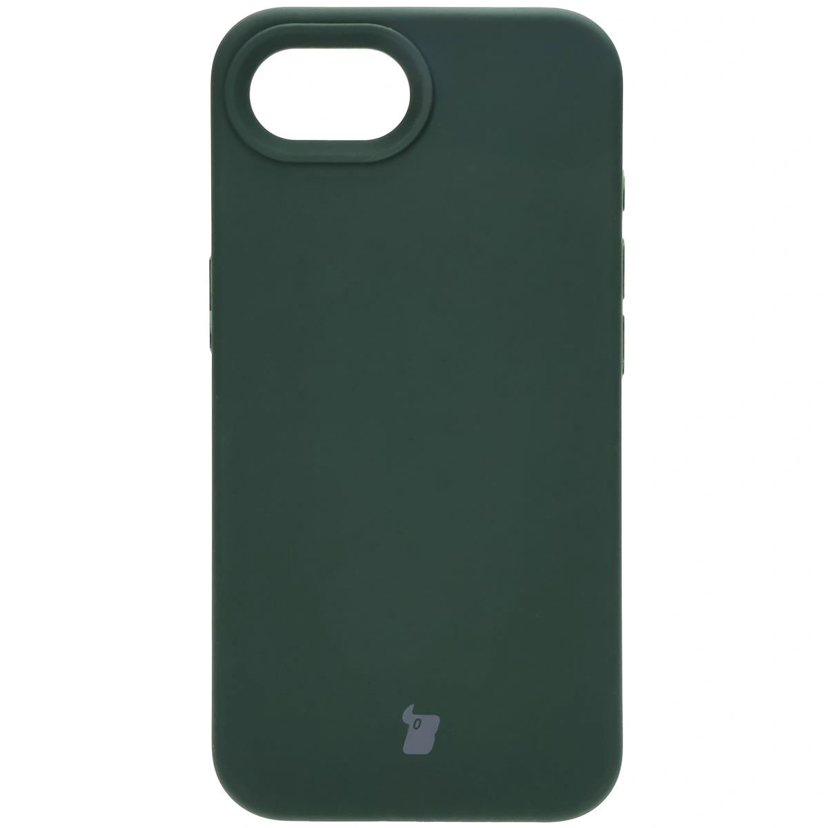 Silikon Handyhülle für iPhone 17e / 16e, Bizon Soft Case, Dunkelgrün