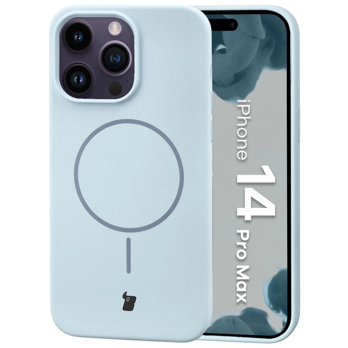 Silikon Handyhülle mit Magnetring für iPhone 14 Pro Max, Bizon Soft Ca