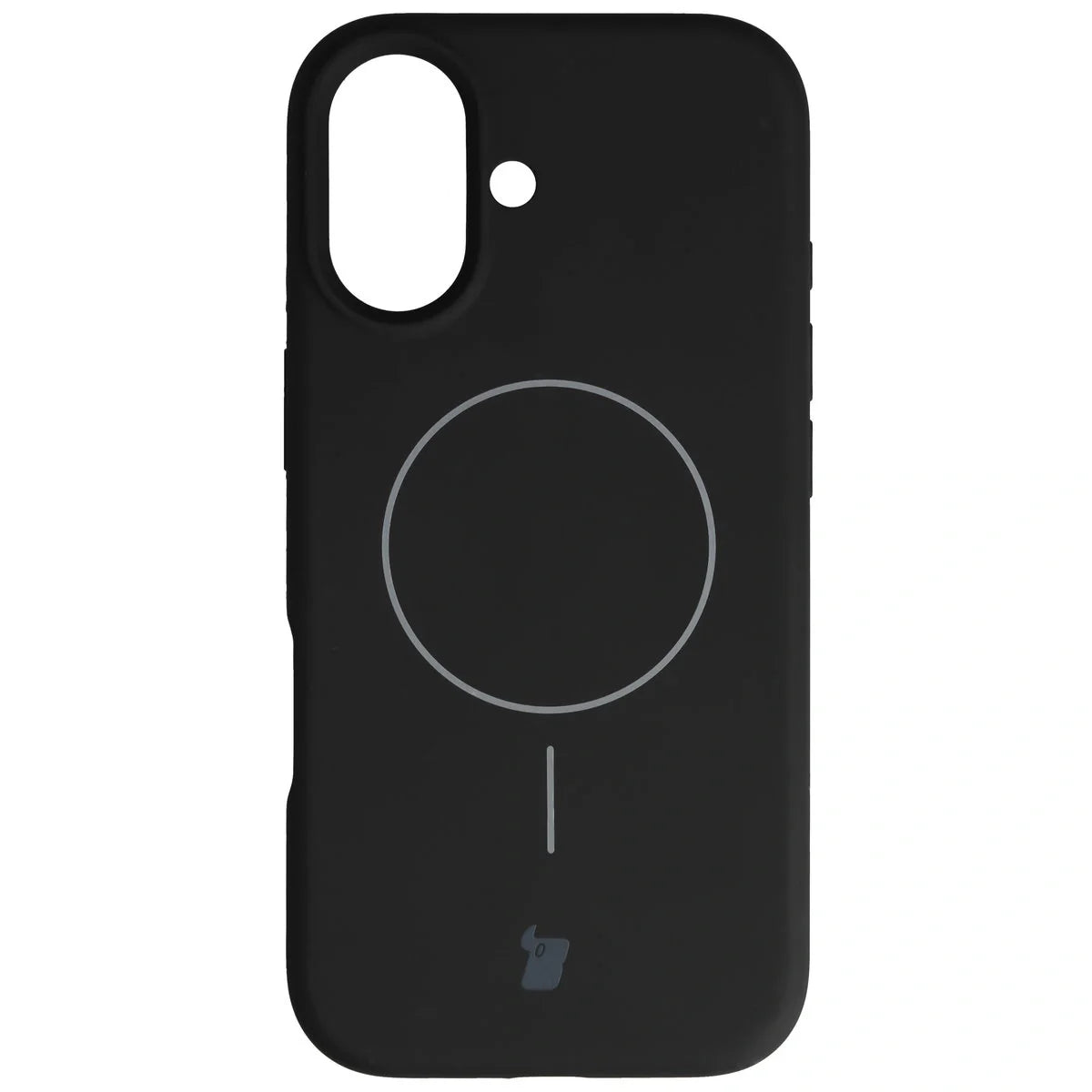 Silikon Handyhülle mit Magnetring für iPhone 17, Bizon Soft Case Magnetic, Schwarz