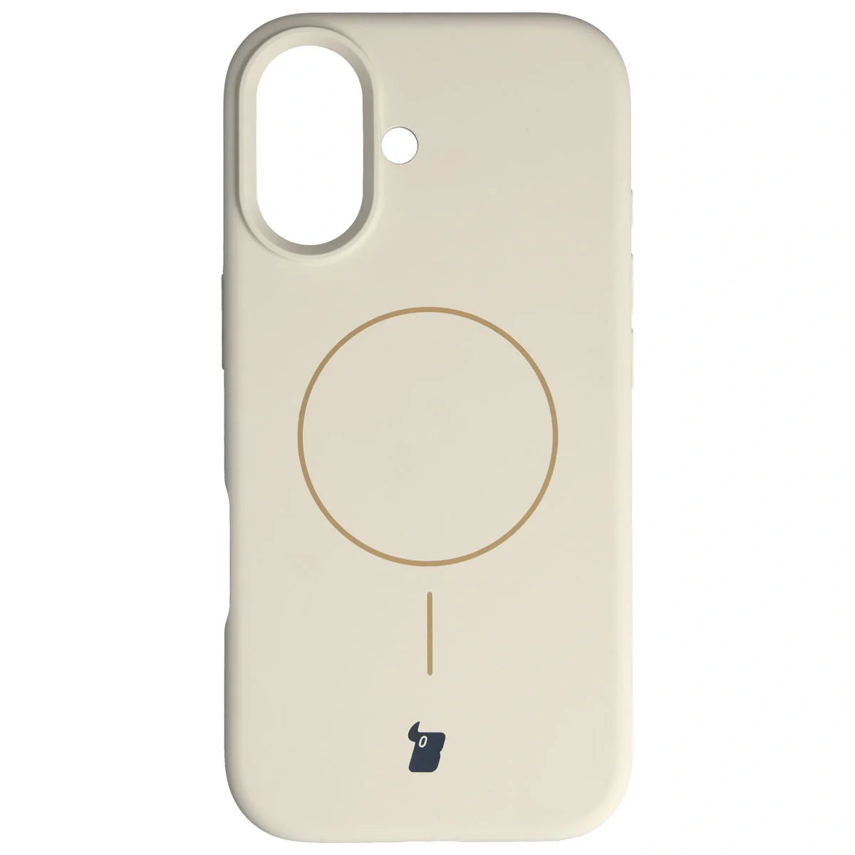 Silikon Handyhülle mit Magnetring für iPhone 17, Bizon Soft Case Magnetic, Écru