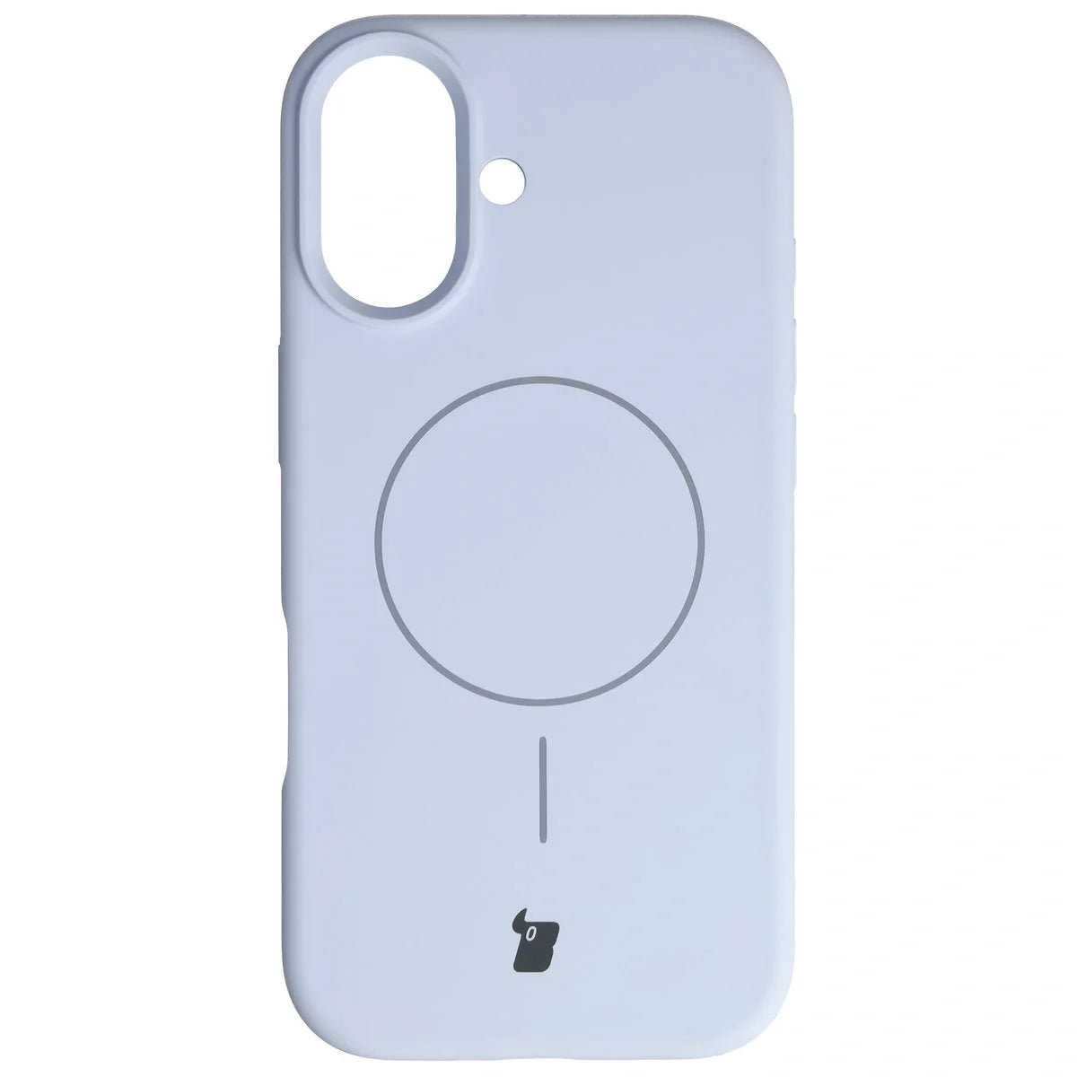 Silikon Handyhülle mit Magnetring für iPhone 17, Bizon Soft Case Magnetic, Hellblau