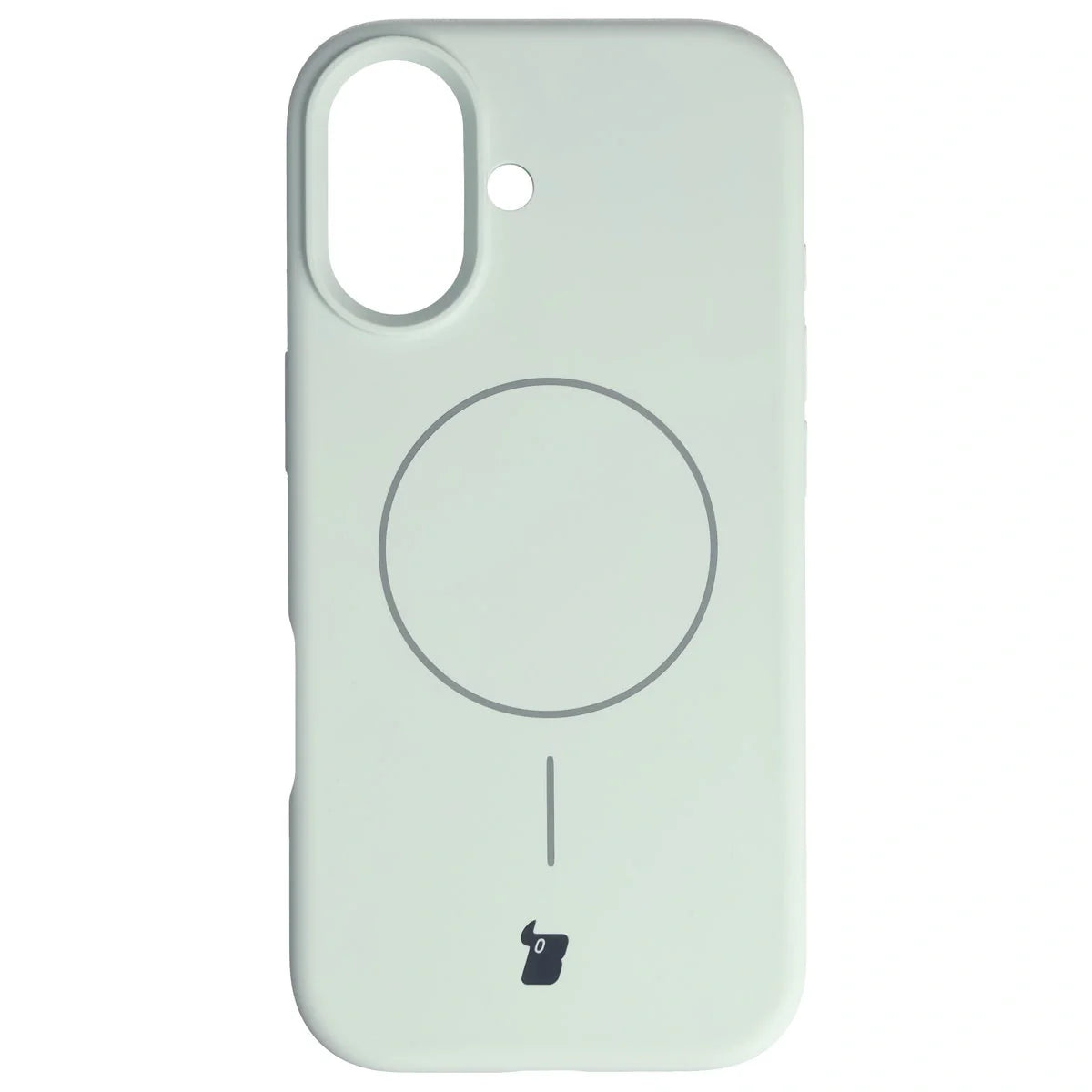 Silikon Handyhülle mit Magnetring für iPhone 17, Bizon Soft Case Magnetic, Pistazienfarben