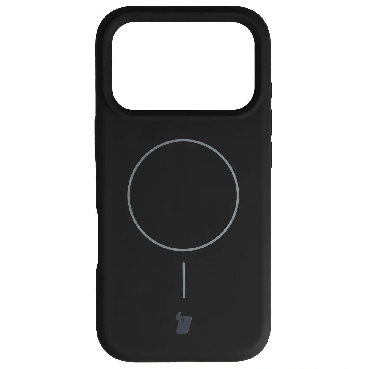 Silikon Handyhülle mit Magnetring für iPhone 18 Pro / 17 Pro, Bizon Soft Case Magnetic, Schwarz